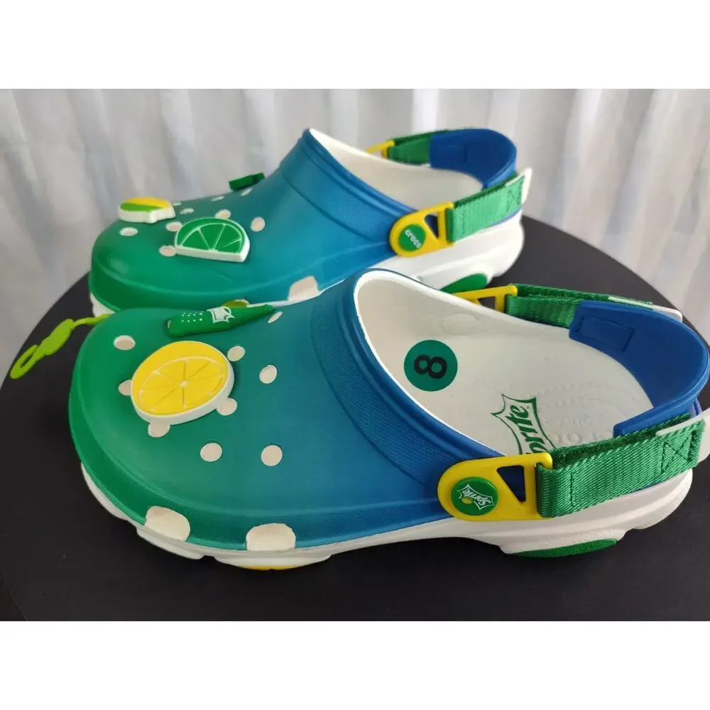 Crocs X Sprite All Terrain Clogs 209313-100 Green/Blue Mens 8 Women's 10